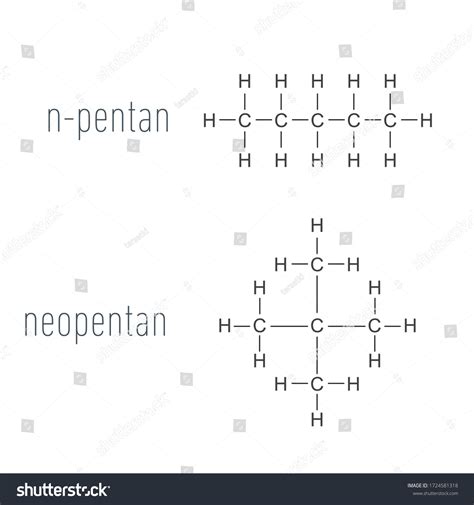 Illustration Neopentan N-pentane Stock Vector (Royalty Free) 1724581318 | Shutterstock