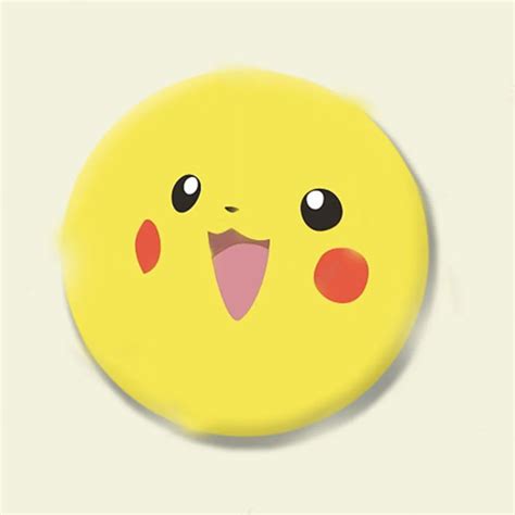 Lovely Round Pikachu Brooch Cute Pocket Monster Pins Pikachu Smiling Face Breastpin Jewellery ...