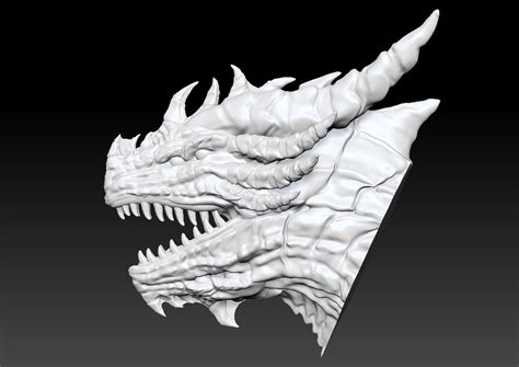 Fire Dragon head 3D model 3D printable | CGTrader