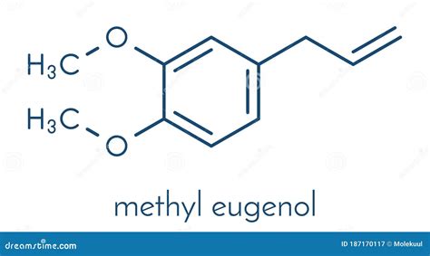 Methyl Eugenol Molecular Structure Isolated On White Stock Illustration | CartoonDealer.com ...