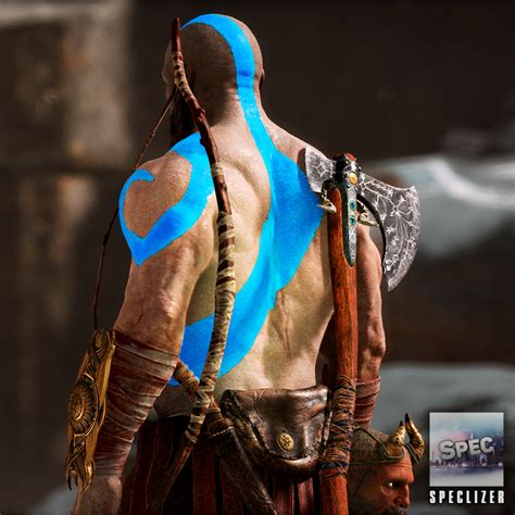 Kratos with blue tattoos - photos were taken in game : r/GodofWar