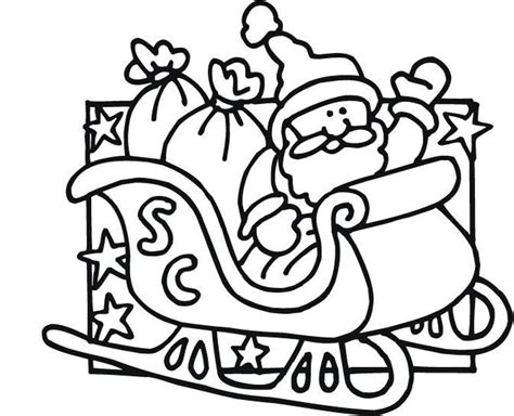 Santa on Sleigh coloring page - Download, Print or Color Online for Free