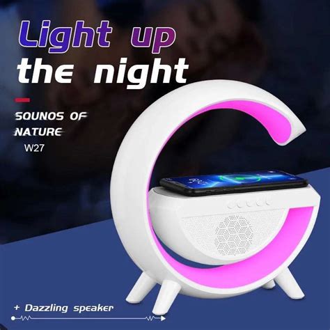 Bluetooth Speakers with Wireless Charging Portable Night Light Lamp Speaker Charger Phone - shopZtop