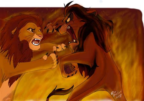 Simba Vs Scar Collab by thetelltaleheart on DeviantArt