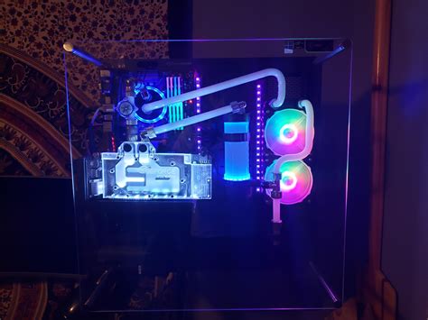 My custom watercooled RGB wall mounted gaming PC : r/pcmods