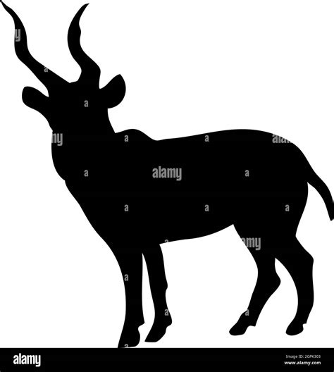 Kudu Antelope Silhouette Stock Vector Image & Art - Alamy