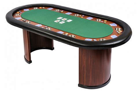 Classic 10 Person Poker Table with Arc Legs - Green (SB10-GREEN)