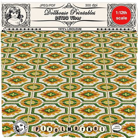 Vintage Style Linoleum Flooring Patterns