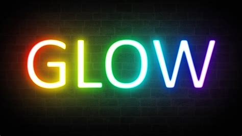 Rainbow Neon Glow Text Effect - Photoshop Tutorial - YouTube