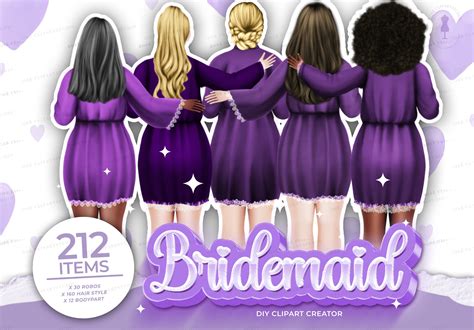 Purple Wedding Dress Clipart