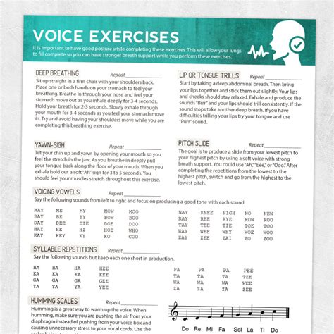 Voice Exercises – Adult and pediatric printable resources for speech ...