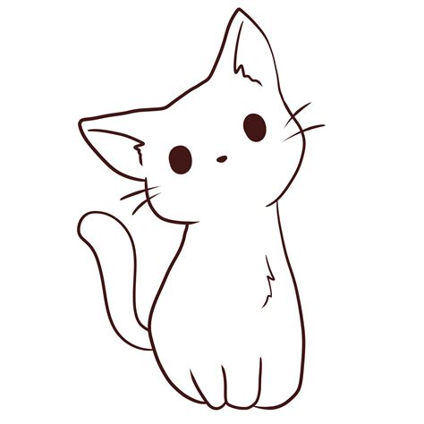 cat cartoon animal doodle kawaii anime coloring page cute illustration clip art character ...