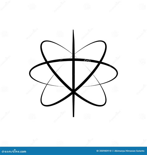 Atom icon vector stock illustration. Illustration of structure - 300980918