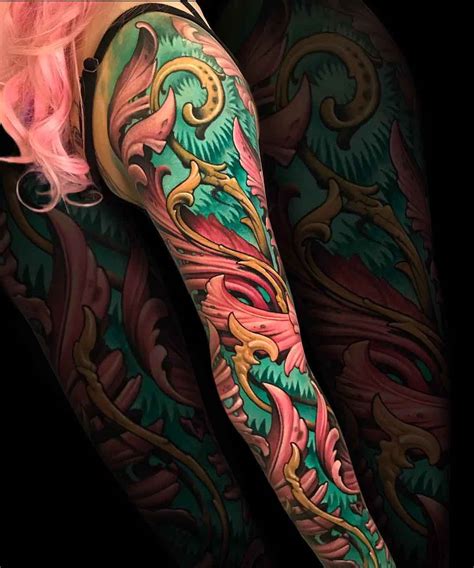 Filigree Organic Tattoo Sleeve - Best Tattoo Ideas Gallery