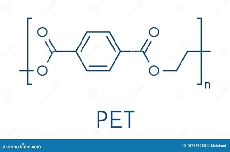 Polyethylene Terephthalate PET, PETE Polyester Plastic, Chemical Structure. Mainly Used In ...