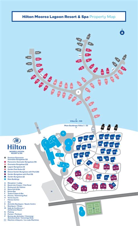 Hilton Moorea Resort Map