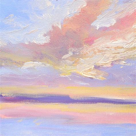 Pastel Sky Oil Painting Small Original in 2020 | Pastel sky, Painting ...