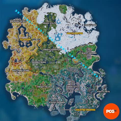 Fortnite Chapter 4 Season 3 map and how to find hot spots | PCGamesN