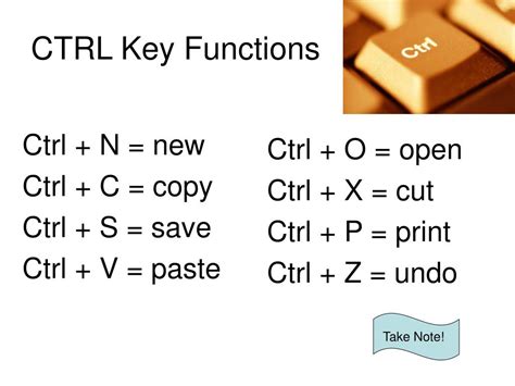 PPT - CTRL Key Functions PowerPoint Presentation, free download - ID:3729597