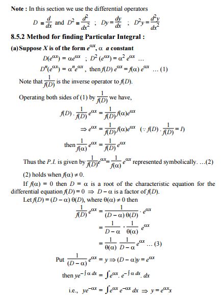 Second order linear differential equations : Particular Integral - Mathematics Stack Exchange