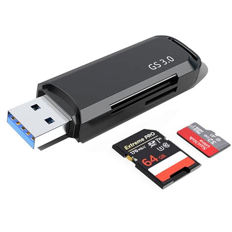 USB 3.0 Card Reader, SD / Micro SD Reader, Portable Card Reader for SD ...