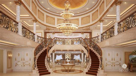 Luxury main staircase interior design of a palace spazio interior decoration llc classic style ...