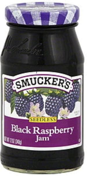 Smucker's Black Raspberry Seedless 12 Oz Jam - 6 pkg, Nutrition Information | Innit