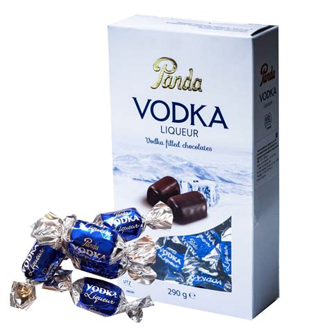 Vodka Chocolate Сandies w/ Vodka Filling, Panda (Finland), 290 g/ 0.64 ...