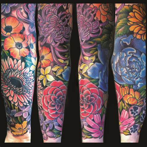 Colorful Tattoo Sleeve Designs For Women