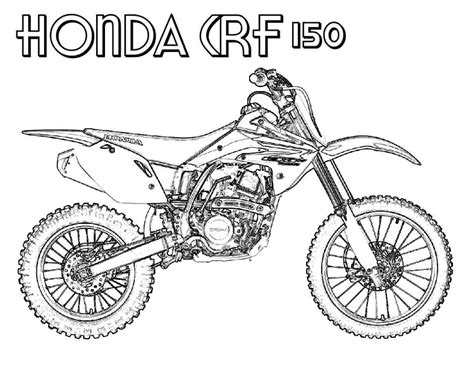 Honda CRF 450X Dirt Bike Coloring Page - Free Printable Coloring Pages for Kids