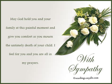 Sympathy Messages for Loss of a Child – Wordings and Messages