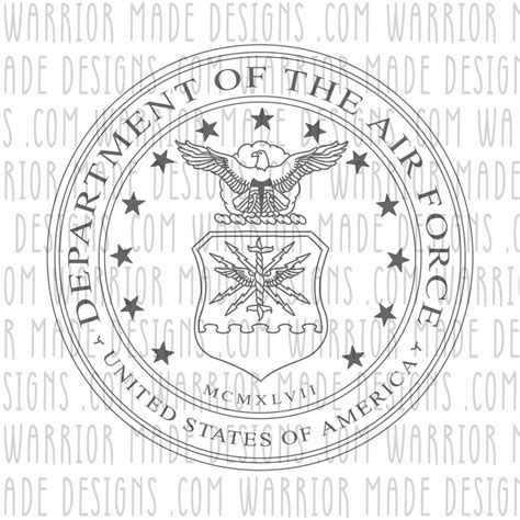 United States Air Force Seal SVG Glowforge Ready Perfect - Etsy