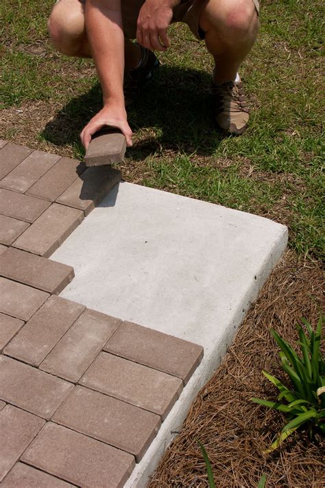 How to Install Pavers On Concrete Patio ... | Concrete patio, Pavers over concrete, Concrete steps