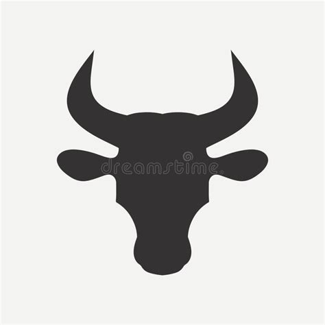 Bull Head Icon with Horns. Vector. Stock Vector - Illustration of black, farm: 105589687