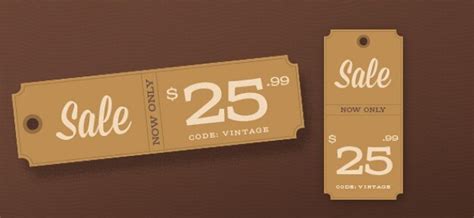 Free PSD | Vintage sale tags psd