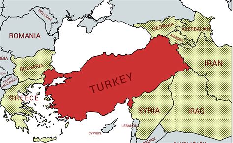 Turkey Borders Map