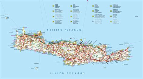 Crete tourist attractions map - Ontheworldmap.com