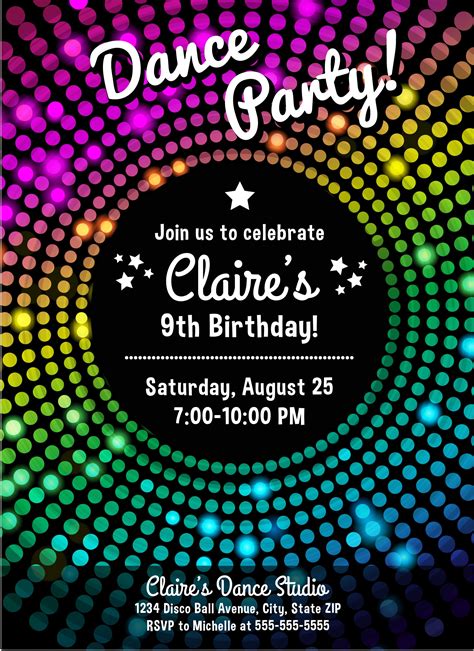 Free Printable Disco Party Invitations Template - Free Templates Printable