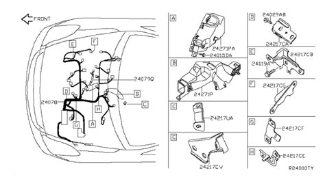 24239-JA13A Genuine Nissan #24239JA13A Bracket-Harness Clip