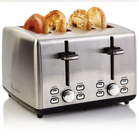 Toaster, 4-Slice, Wide Slot, Stainless Steel - Professional Series