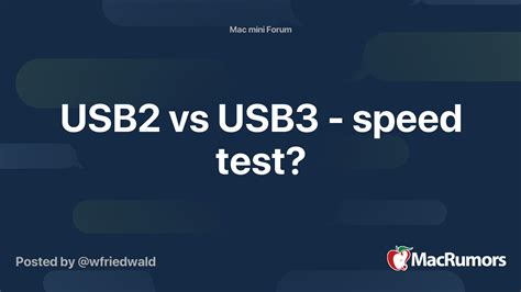 USB2 vs USB3 - speed test? | MacRumors Forums