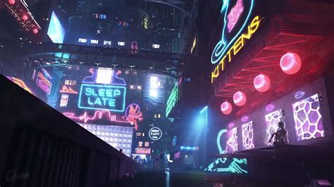 Cyberpunk Neon City HD Live Wallpaper For PC - DesktopHut