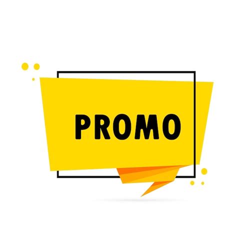 Premium Vector | Promo. origami style speech bubble banner. sticker design template with promo ...