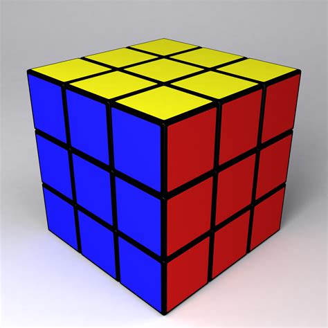 rubik s cube 3d obj