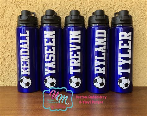 Soccer Aluminum Water Bottle Personalized NAME Metal Water - Etsy | Aluminum water bottles ...