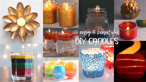 10 Easy and Beautiful DIY Candles | Useful things | Compilation - YouTube