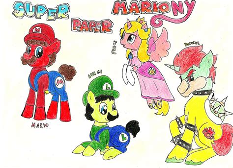 SPMny: Mario, Luigi, Peach and Bowser by DebbyGattaTheBeast on DeviantArt