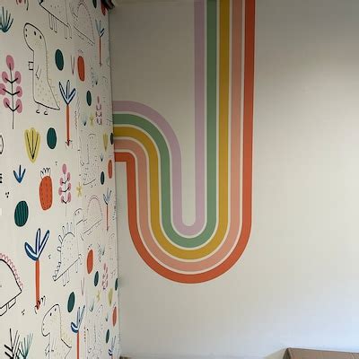 Bedroom Wall Decal Rainbow Art Kids Room Removable Wall - Etsy