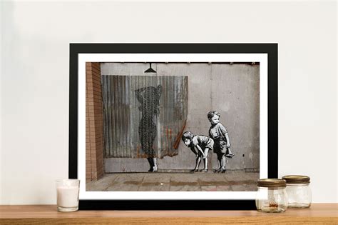 Buy Peeking Kids Banksy Framed Wall Artwork Killara Sydney Australia