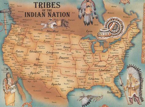 US: Map of the Native American Tribes